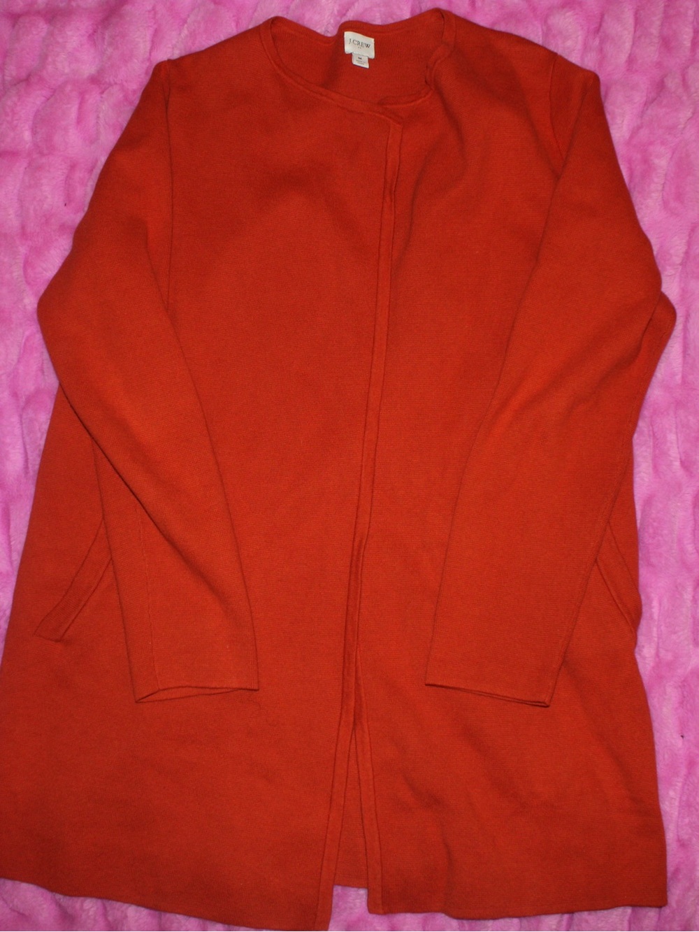 J. Crew Ladies' Burnt Orange Open-Front Cardigan